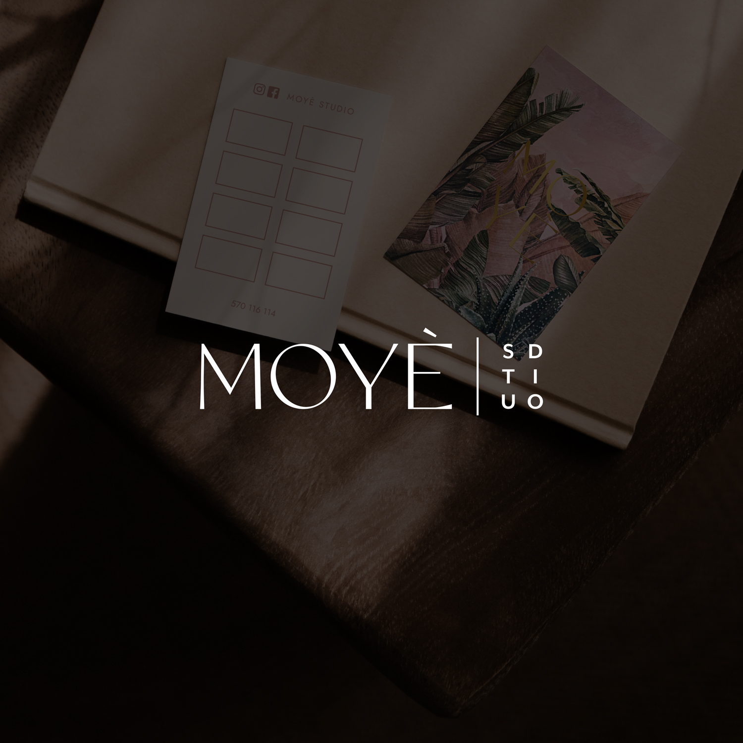 Moye studio fitness - identyfikacja wizualna, grafiki reklamowe, materiały firmowe: ulotki, voucher, karnet | Portfolio Moyemu